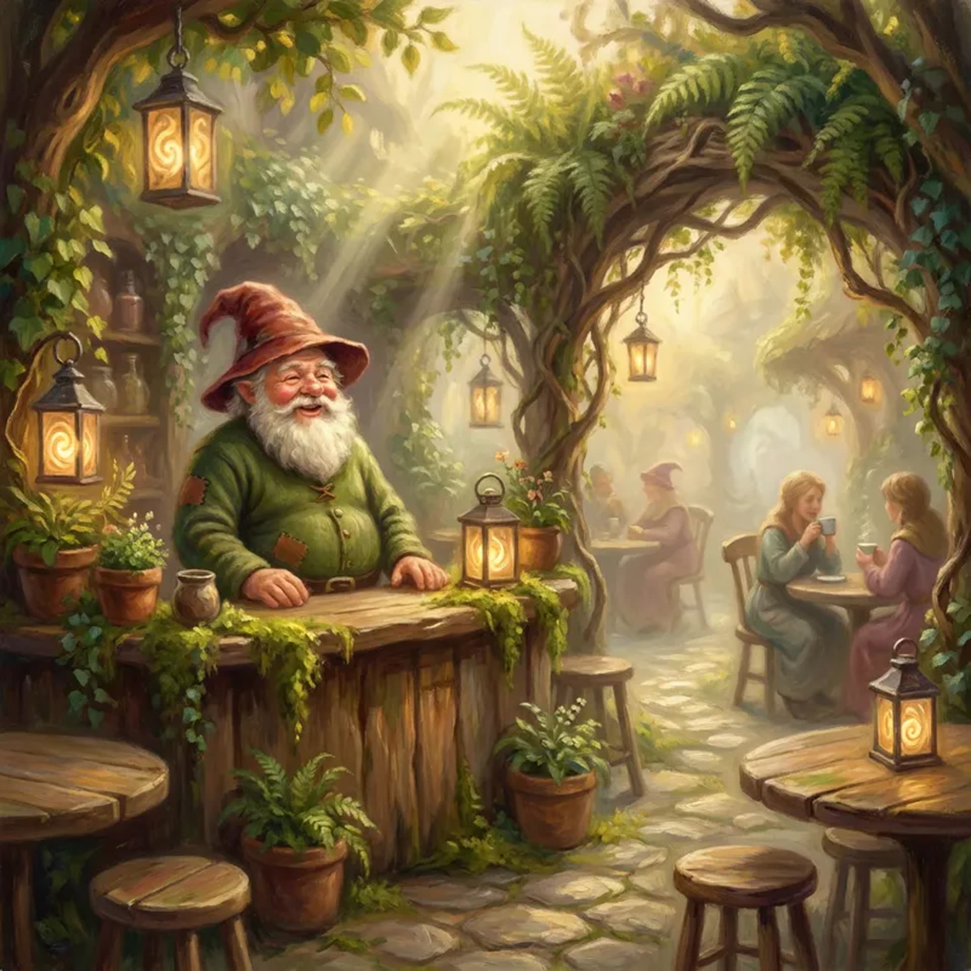 Fantasy Cafe ambient scene