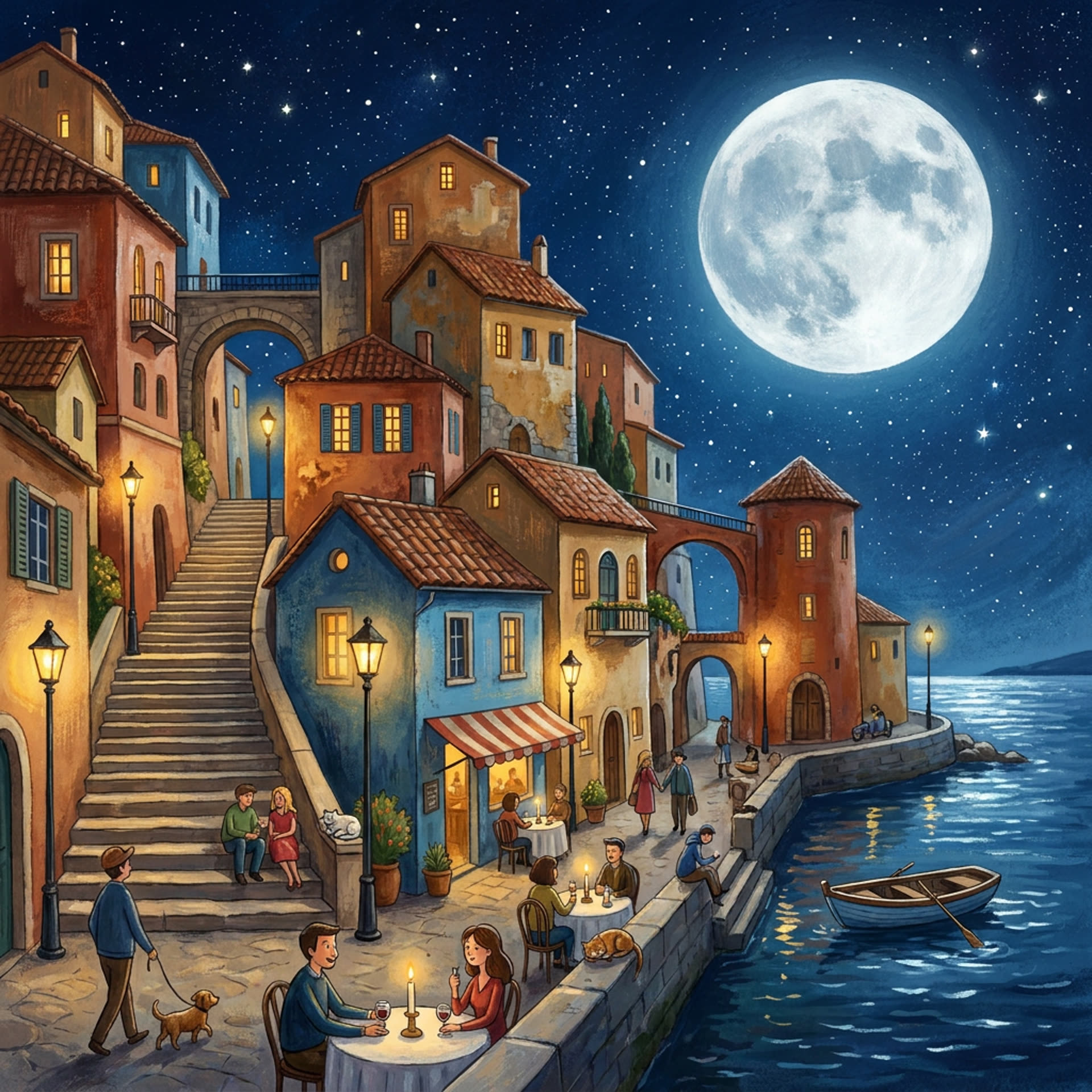 Moonlight Terrace ambient scene